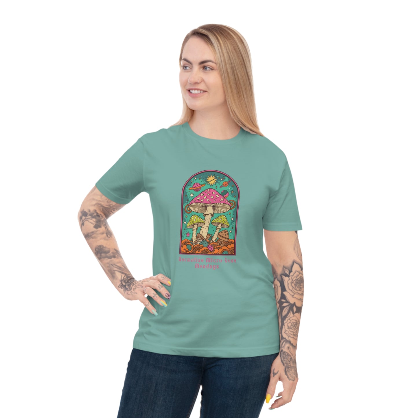 Mushroom Garden T-Shirt — Retro Psychedelic Fungi Graphic Tee