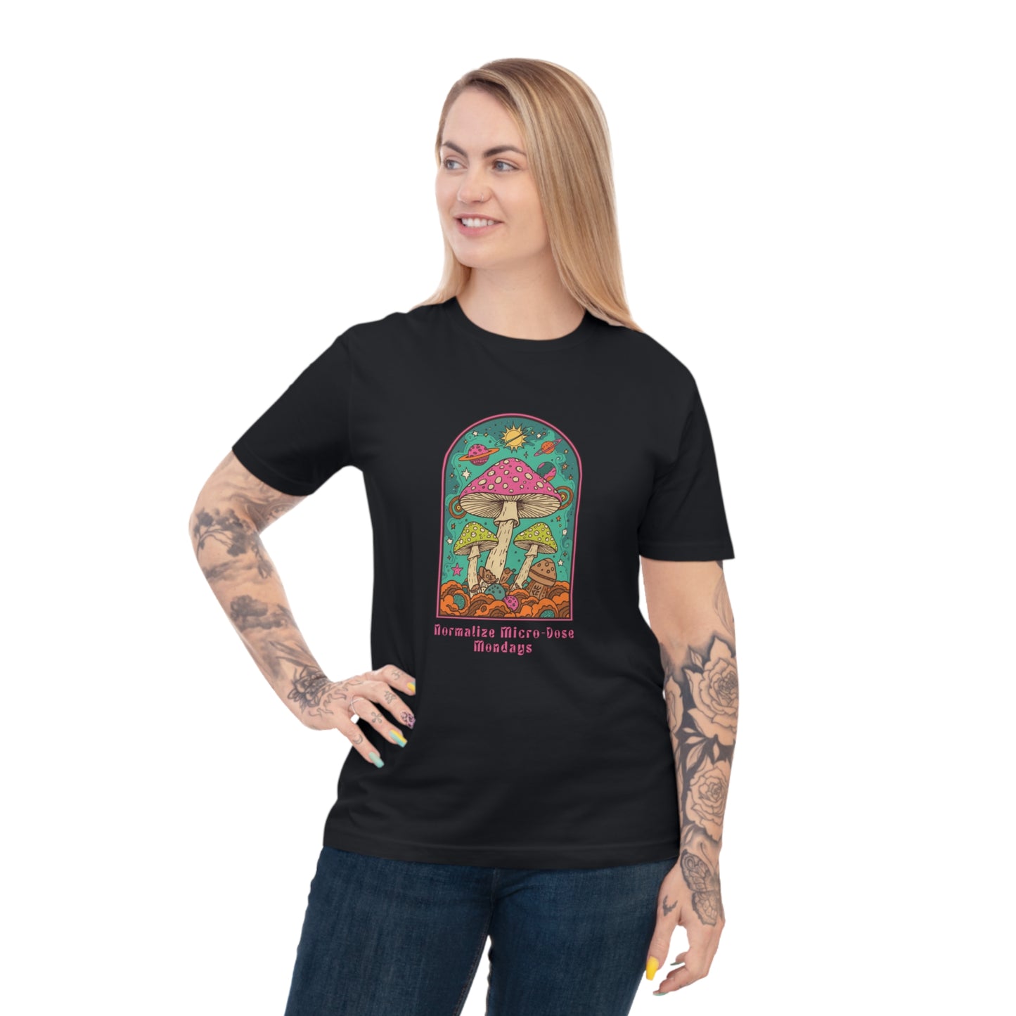 Mushroom Garden T-Shirt — Retro Psychedelic Fungi Graphic Tee