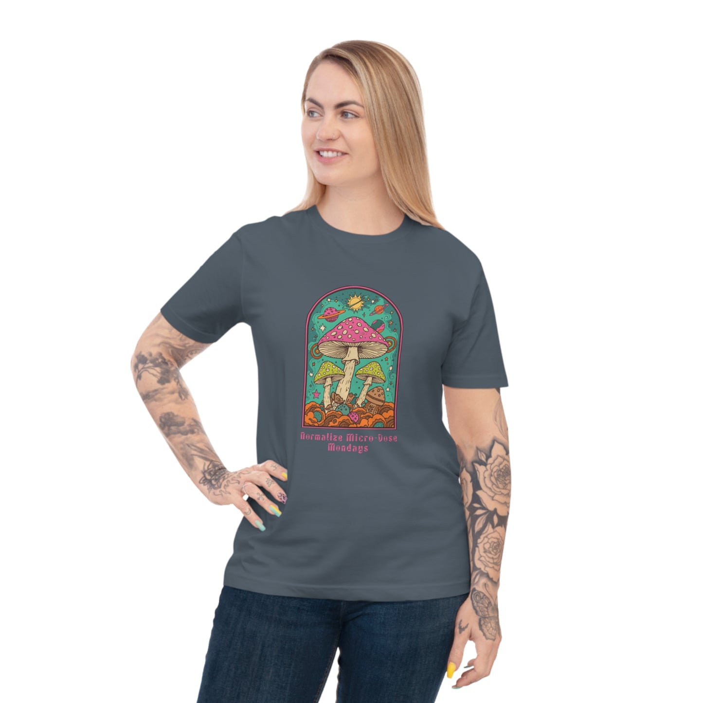 Mushroom Garden T-Shirt — Retro Psychedelic Fungi Graphic Tee